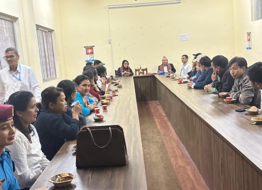 ललितपुर जिल्लामा करिब ११ महिनाको वसाईपछि लागू औषध नियन्त्रण विभागमा सरुवा भई जानु भएका सहायक प्रमुख जिल्ला अधिकारी श्री सुप्रभा खनाल ढुङ्गेलको विदाई तथा कार्यालयमा सरुवा भई आउनु भएका सहायक प्रमुख जिल्ला अधिकारी श्री नरेन्द्र परियारको  स्वागत कार्यक्रम