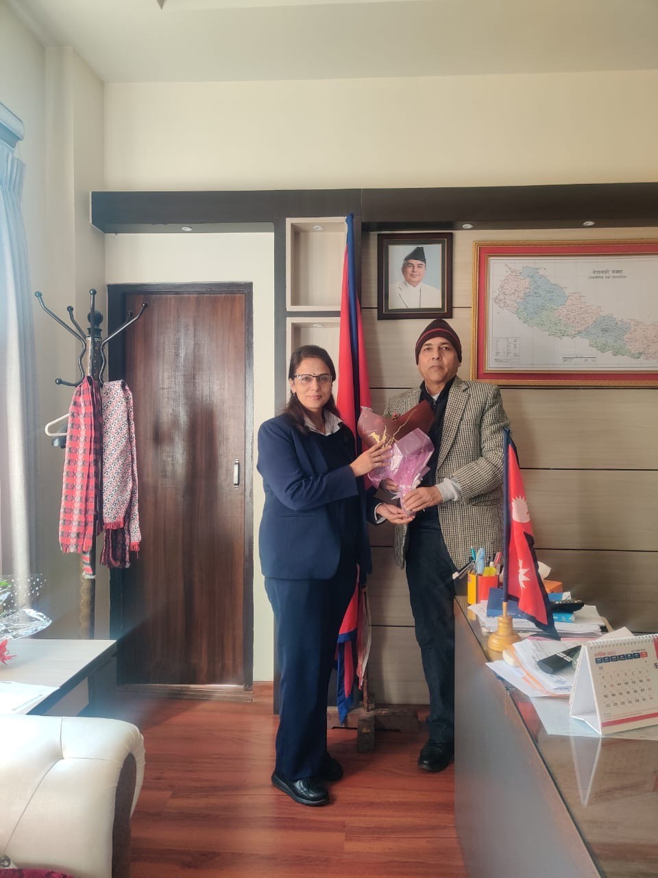 सहायक प्रमुख जिल्ला अधिकारी सुप्रभा खनाल ढुंगेलको कार्यालयमा स्वागत