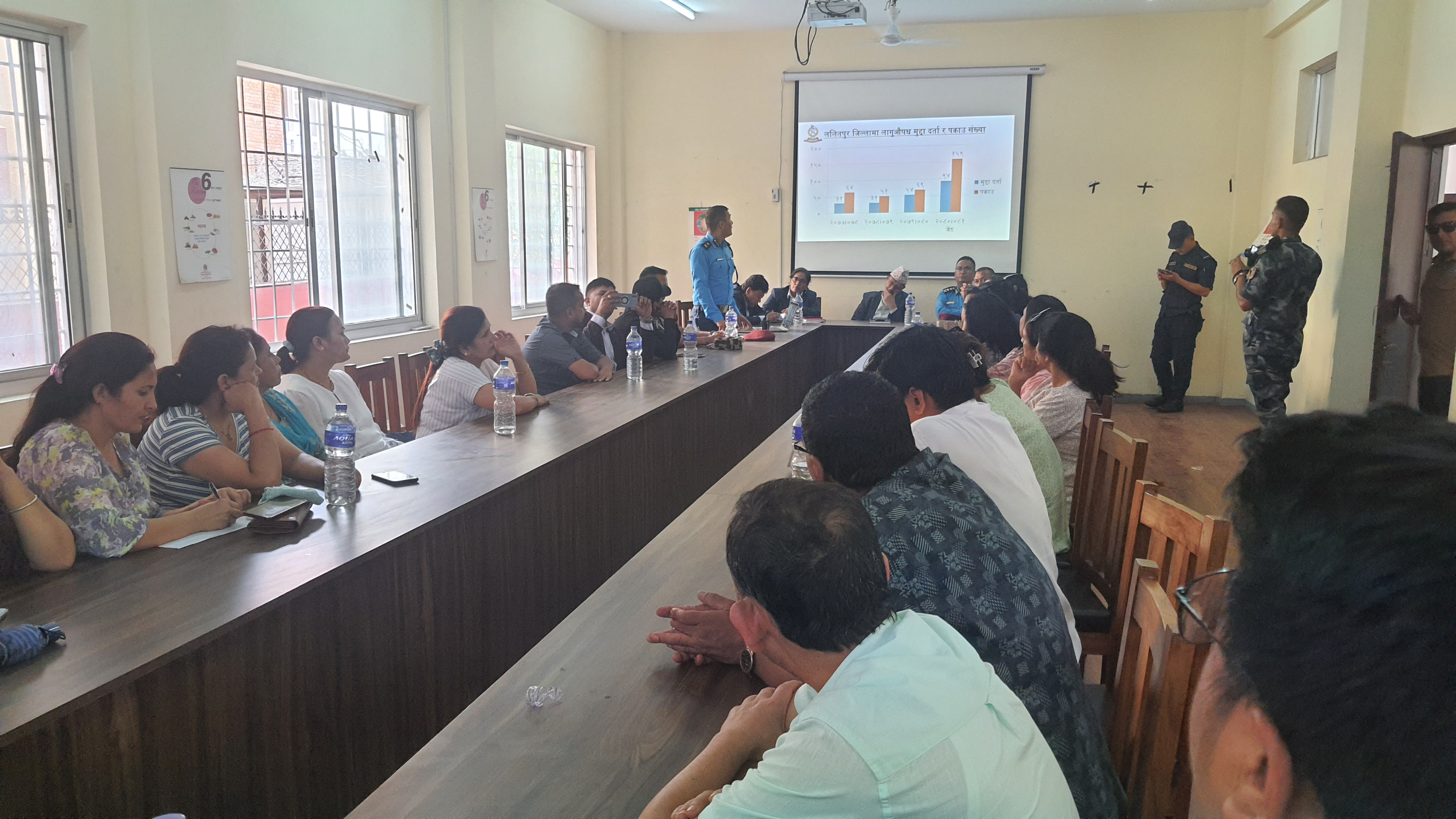 लागू औषध दुरुपयोग तथा अवैध ओसार-पसार विरुद्धको अन्तर्राष्ट्रिय दिवस सहायक प्रमुख जिल्ला अधिकारी श्री कल्पना घिमिरे नेपालको अध्यक्षतामा र प्रमुख जिल्ला अधिकारी श्री तुलसी बहादुर श्रेष्ठज्यूको प्रमुख आतित्यतामा नेपाल होस्टल एशोसियसनसँग अन्तरक्रिया कार्यक्रम